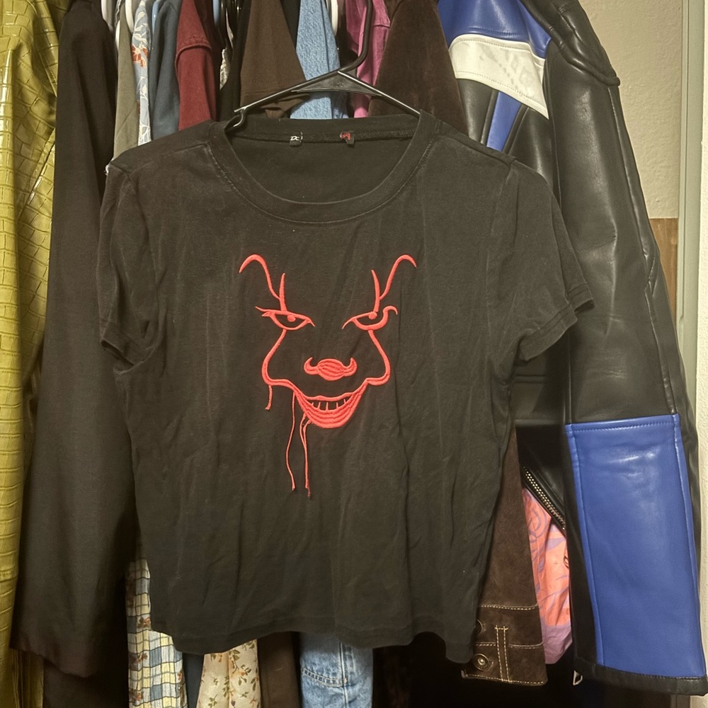 Dolls Kill Black and Red Graphic Tee